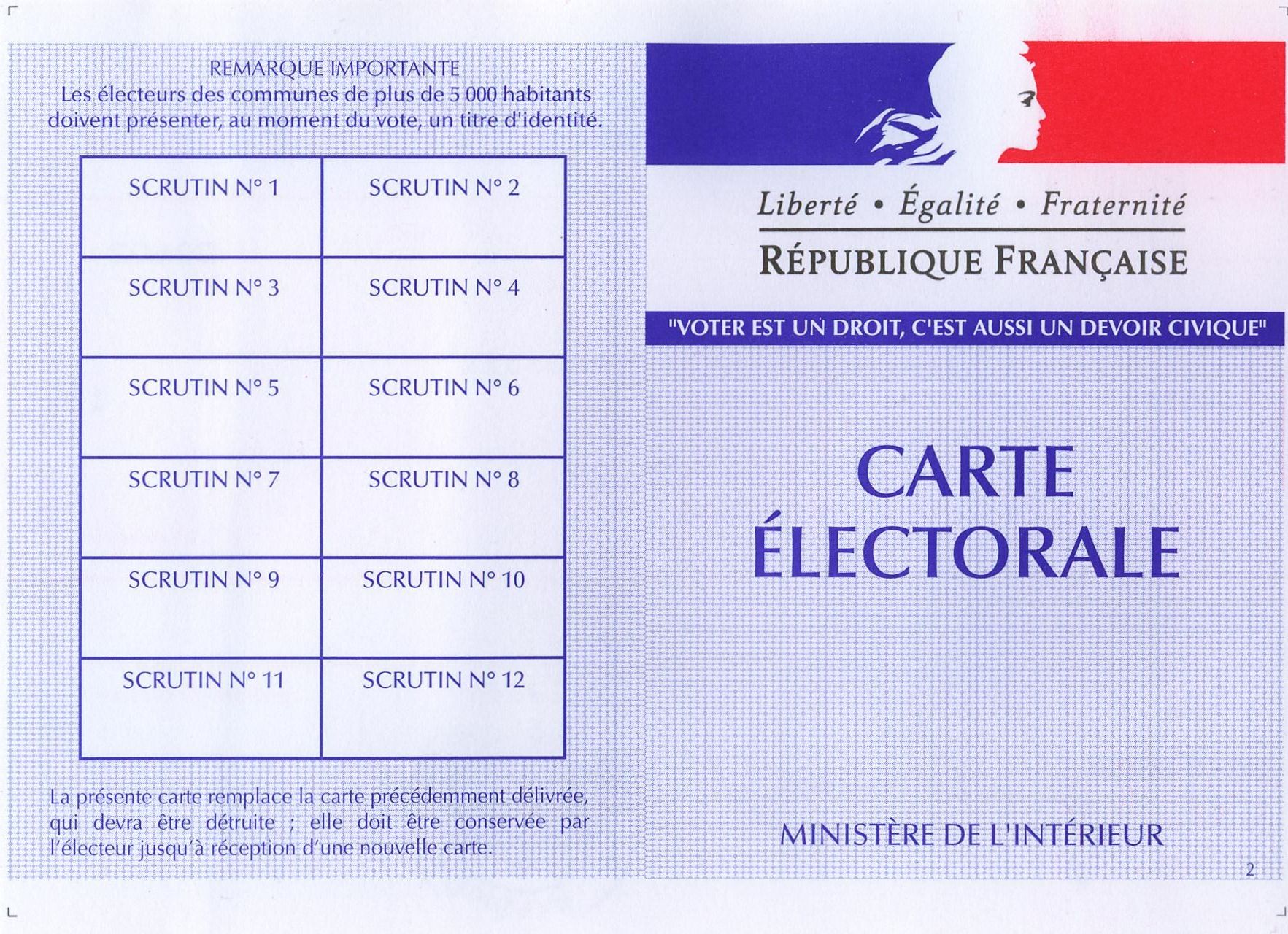 Carte d'électeur